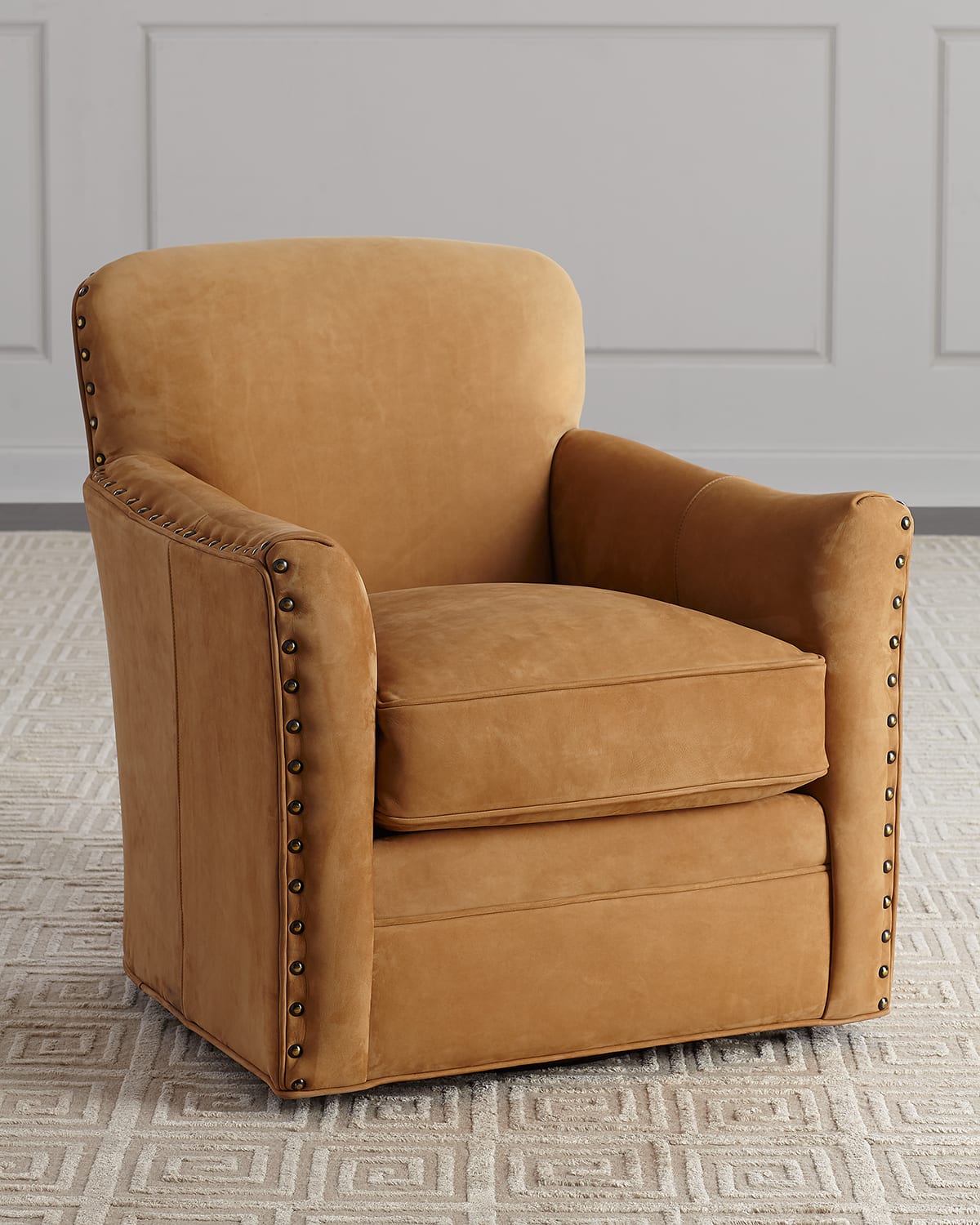 Bradington-young Corsini Leather Swivel Chair