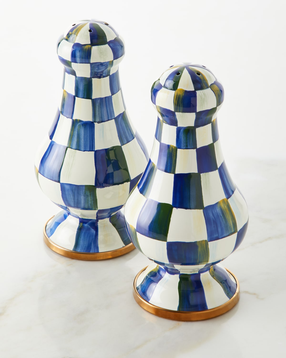 MacKenzie-Childs Royal Check Large Salt and Pepper Shakers