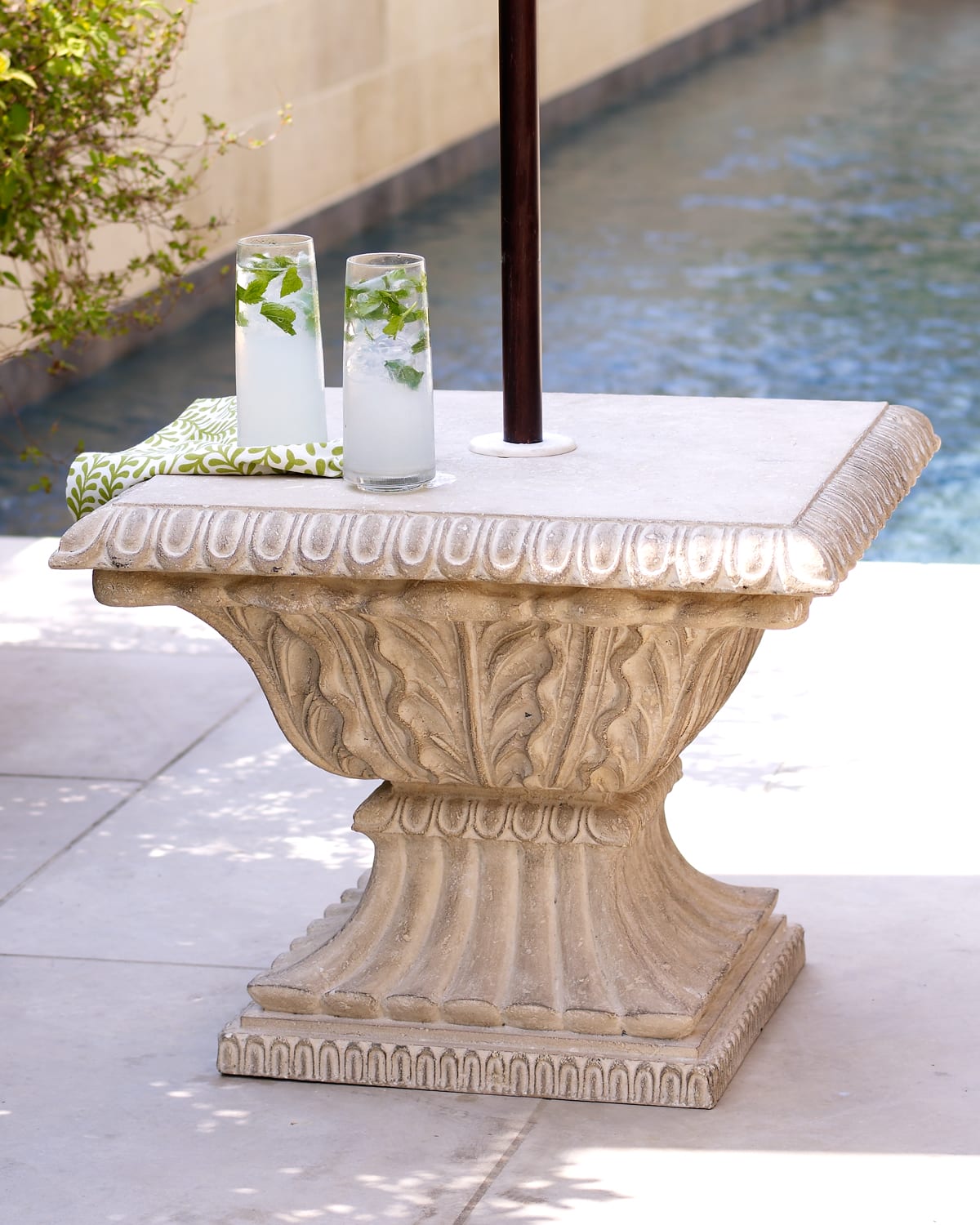 Neiman Marcus Limestone Umbrella Base