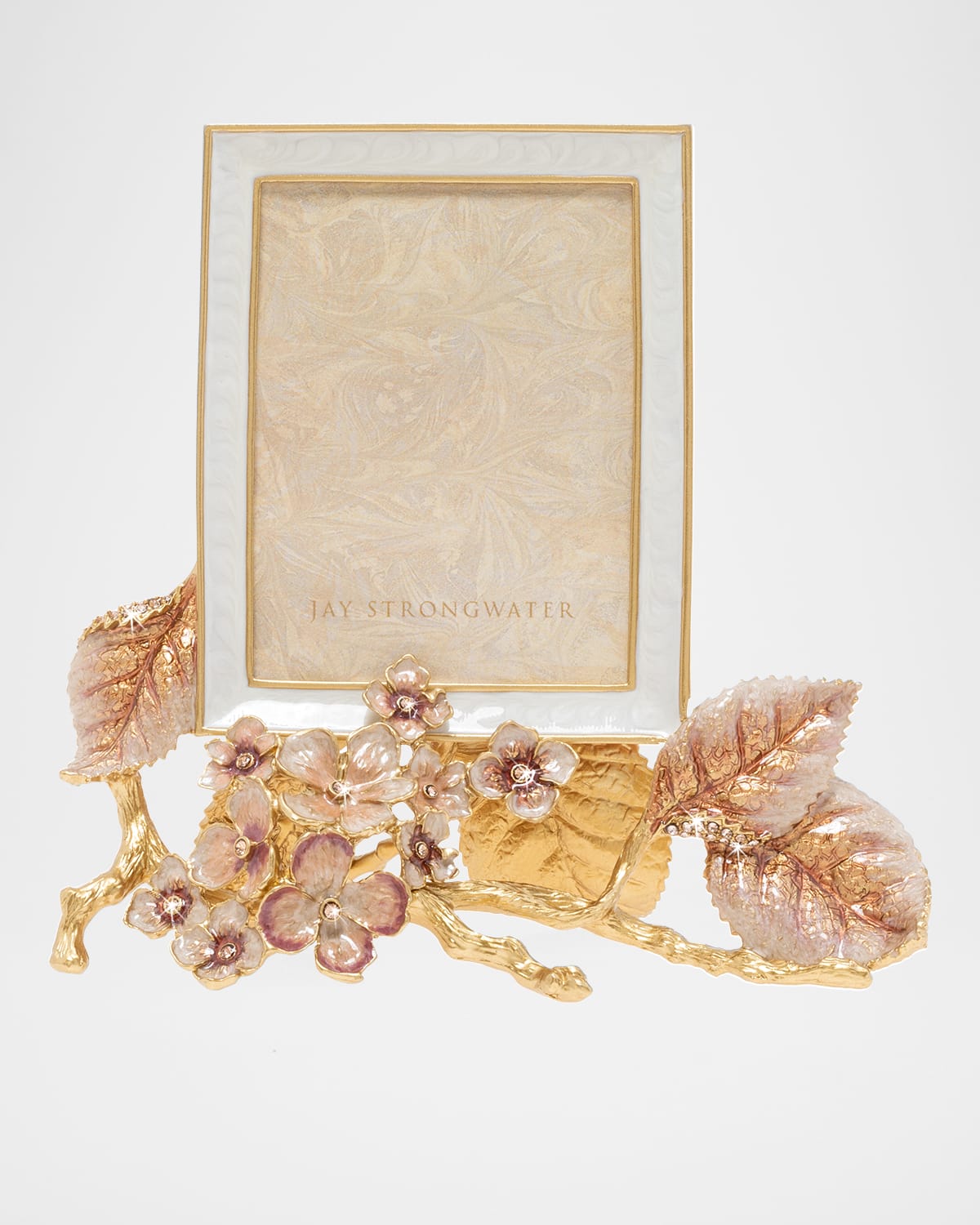 Jay Strongwater Colbie Hydrangea Picture Frame, 3" x 4" Neiman Marcus