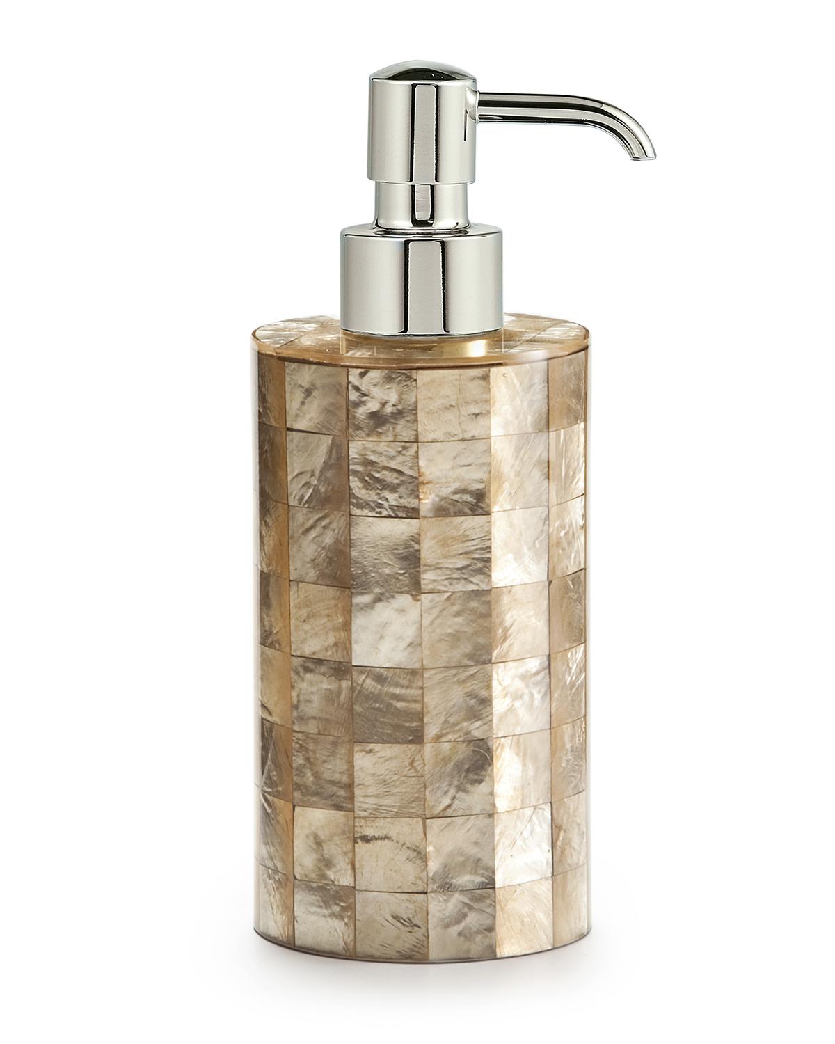 Labrazel Capiz Champagne Pump Dispenser In Champagne/chrome