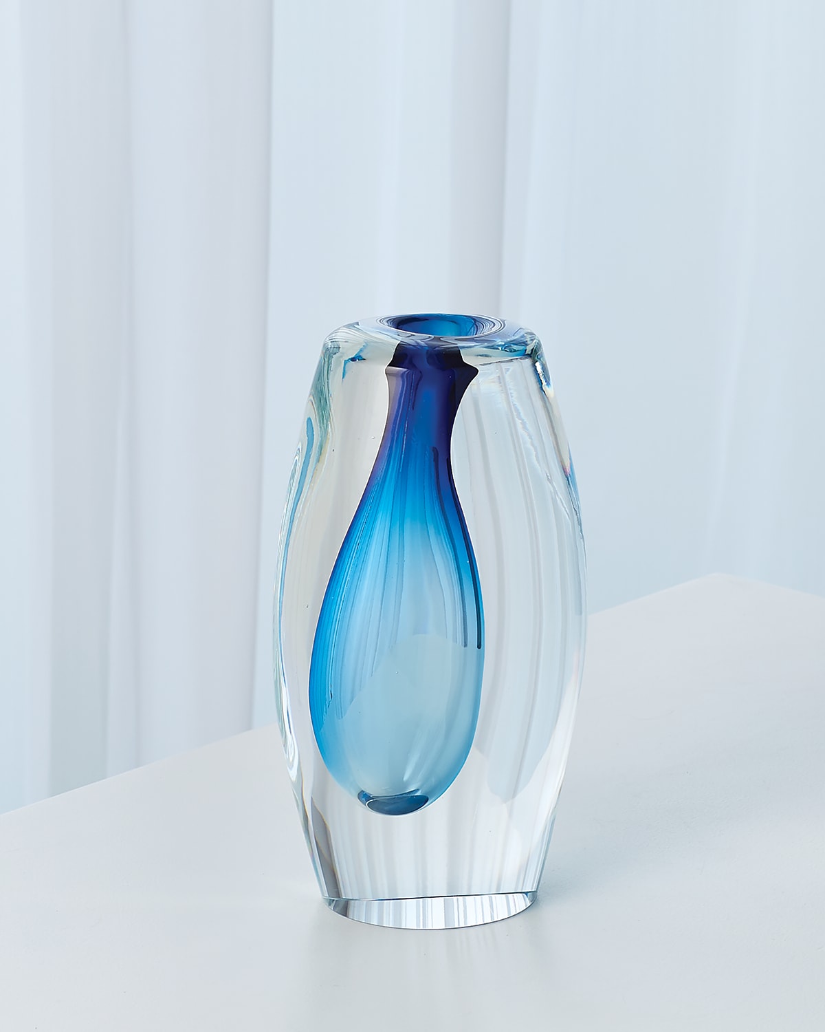 Global Views Off Set Vase - Light Blue - Small