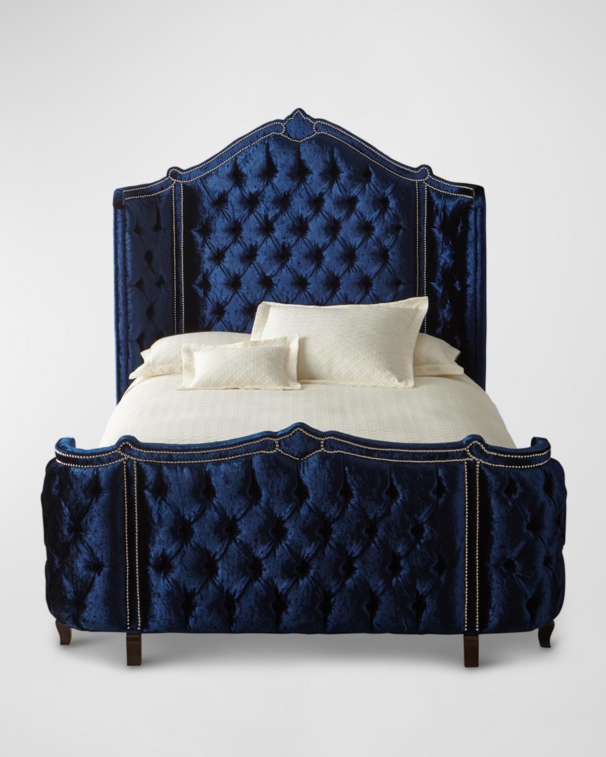 Penelope Crushed Velvet Queen Bed