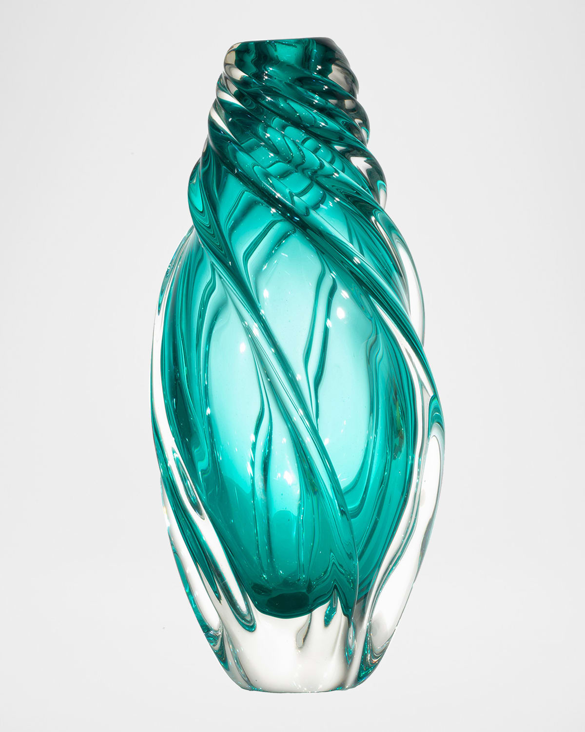 Dale Tiffany Aqua Swirl Art Glass Vase | Thumbnail 4