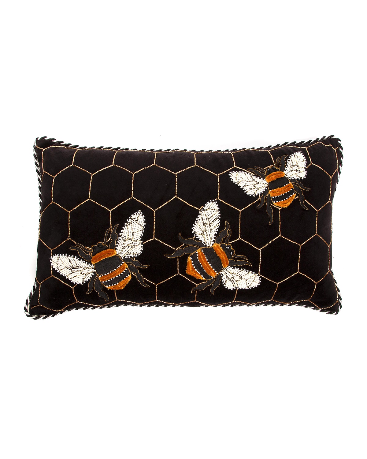 MacKenzie-Childs Bumble Bee Pillow | Neiman Marcus