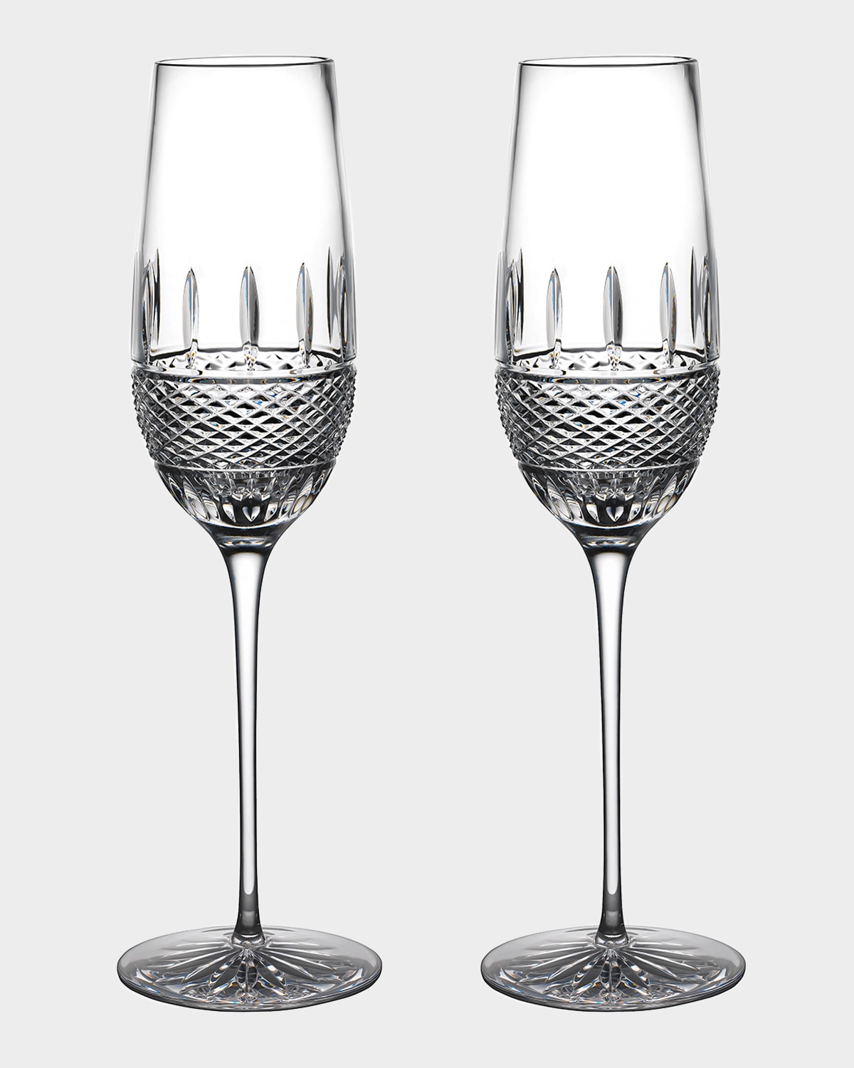 Waterford Crystal Irish Lace Crystal Champagne Flutes, Set of 2