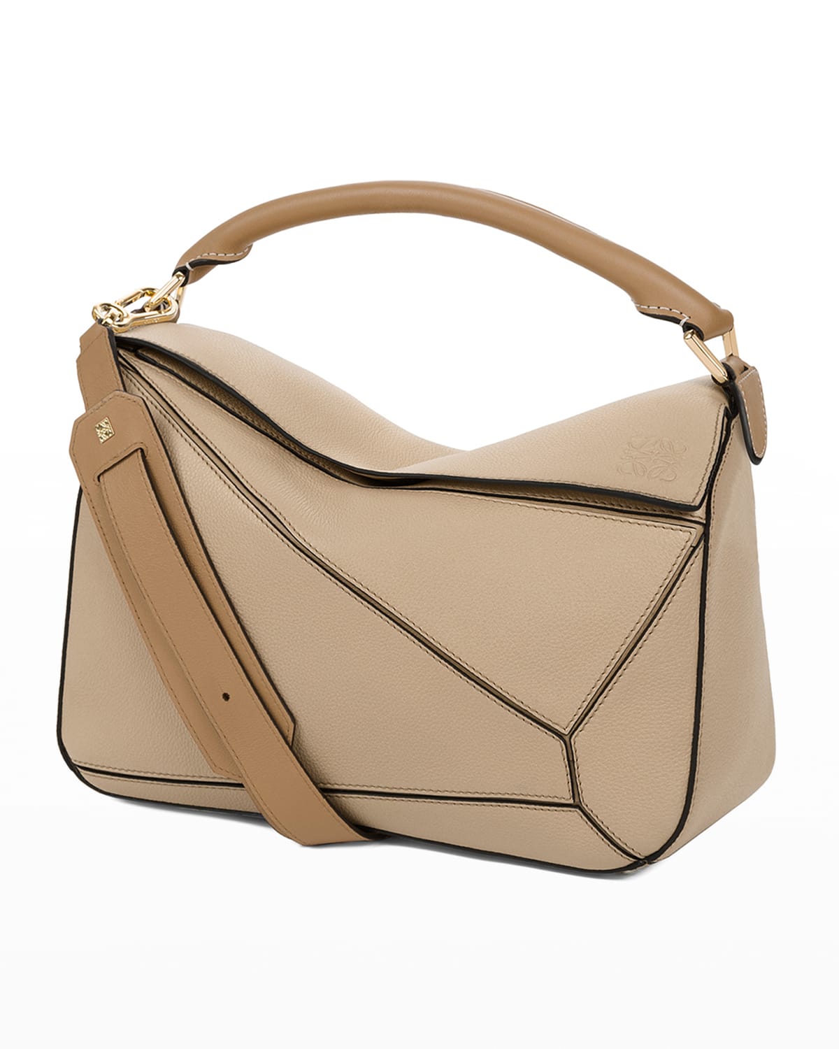 Loewe Puzzle Small Colorblock Grained Leather Satchel Bag | Neiman Marcus