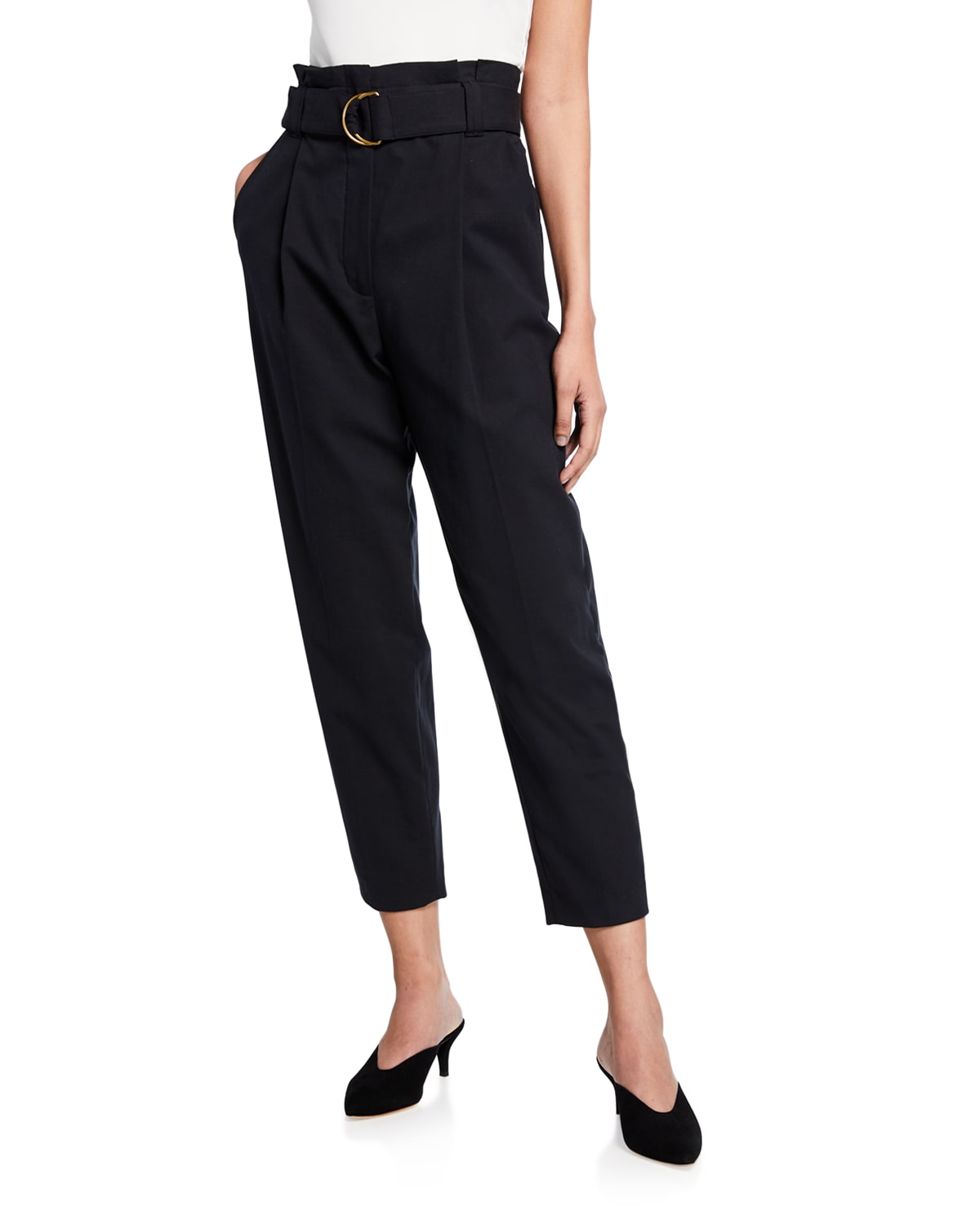 High Waist Side Zip Pants Neiman Marcus