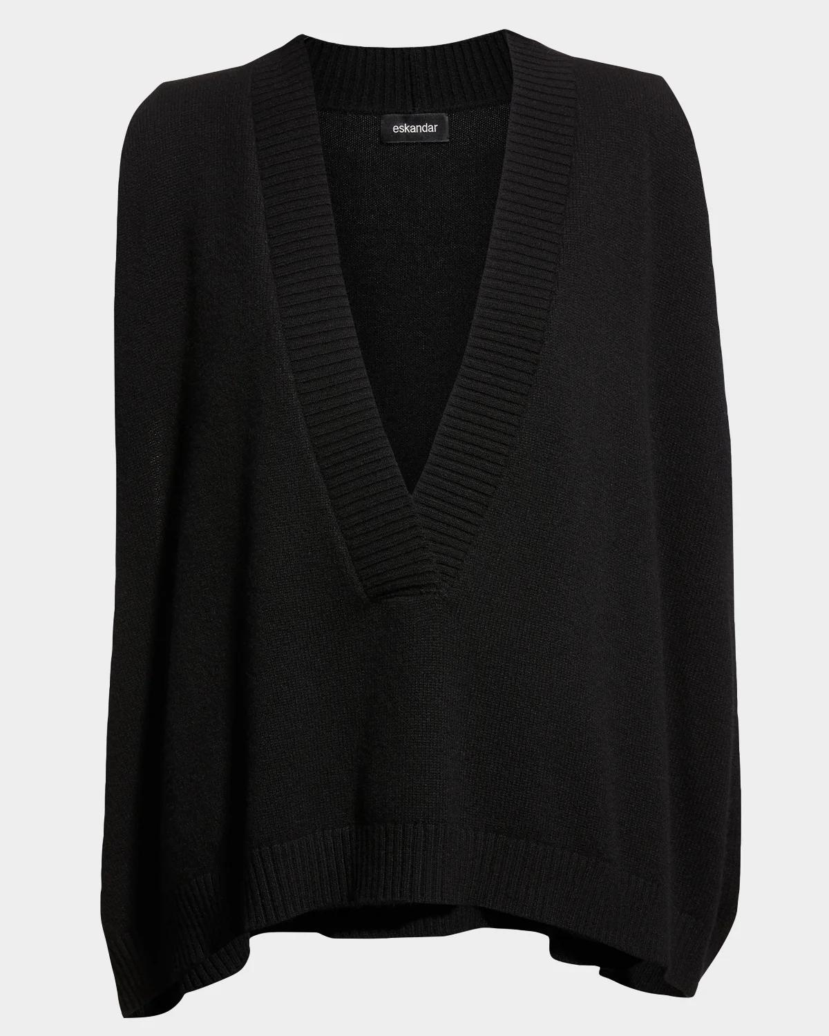 Eskandar Deep V-Neck Cashmere Vest