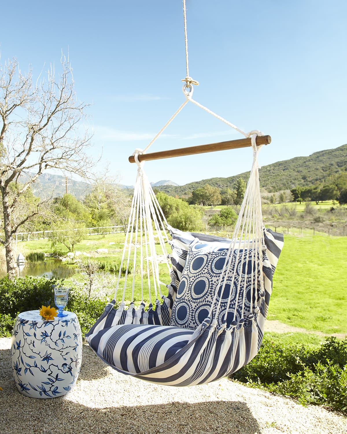 Magnolia Casual Blue Swinging Chair