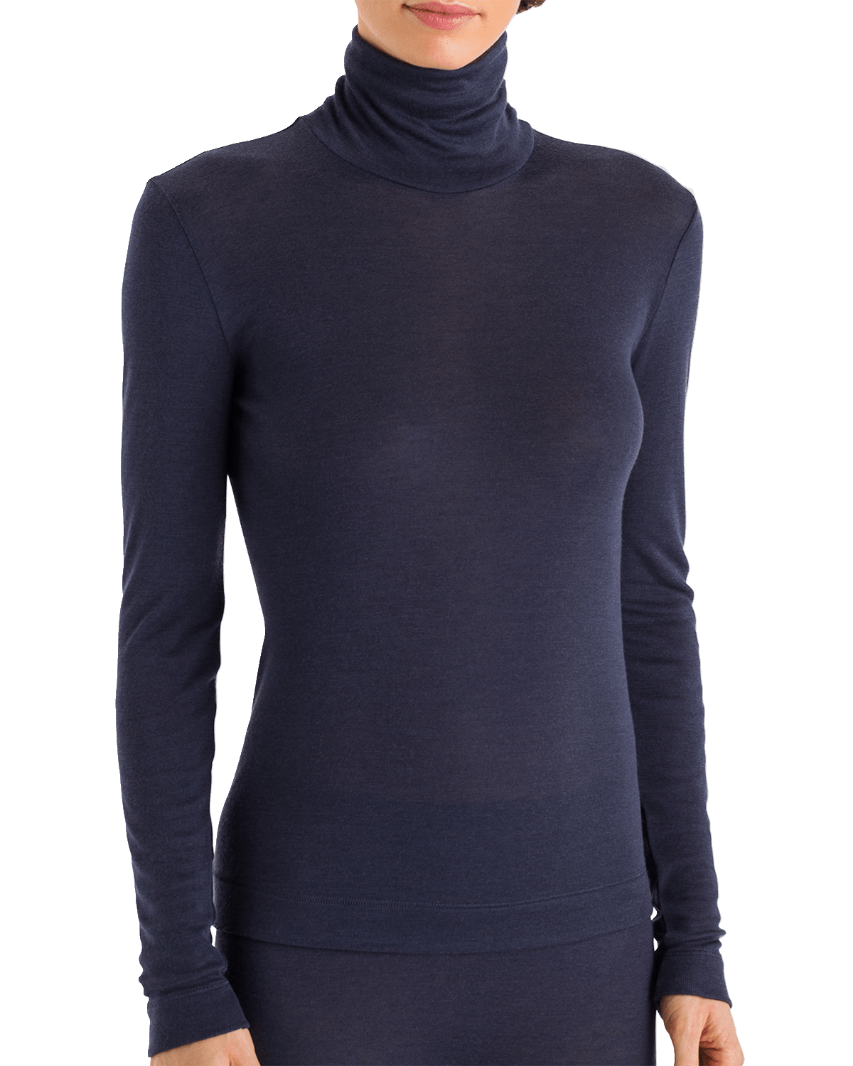 Hanro Silk-Cashmere Turtleneck Top