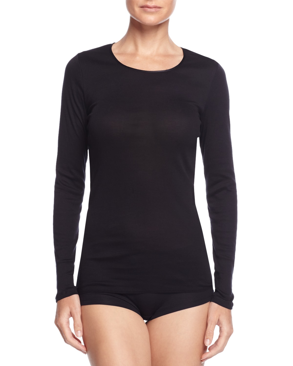 Hanro Cotton Seamless Long-Sleeve Top