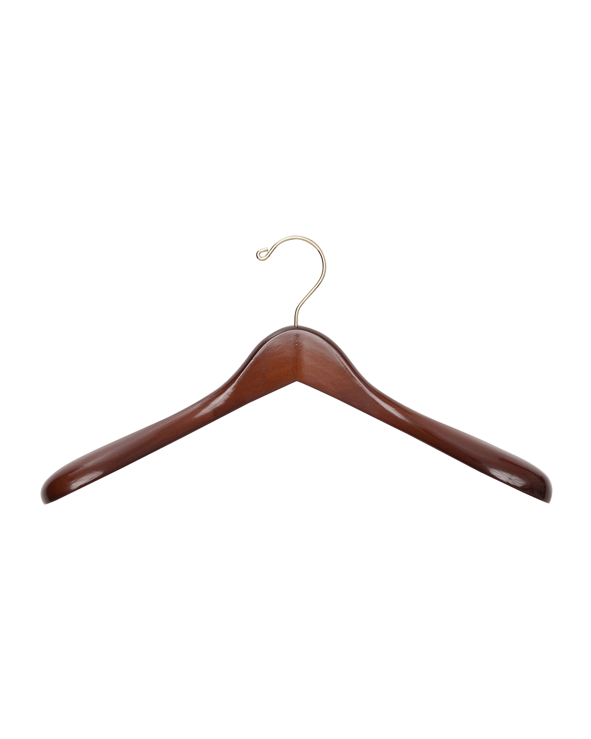 The Hanger Project 18.5" Wooden Jacket Hanger, Traditional Finish