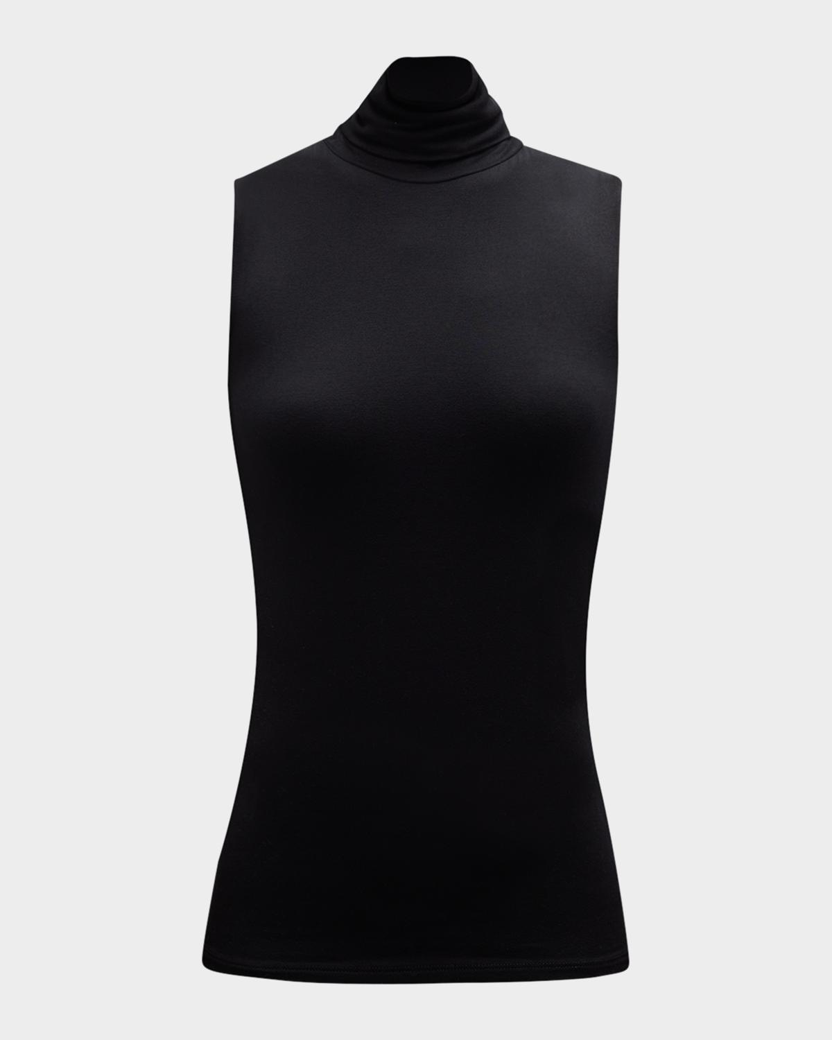 Majestic Filatures Soft Touch Sleeveless Stretch Turtleneck