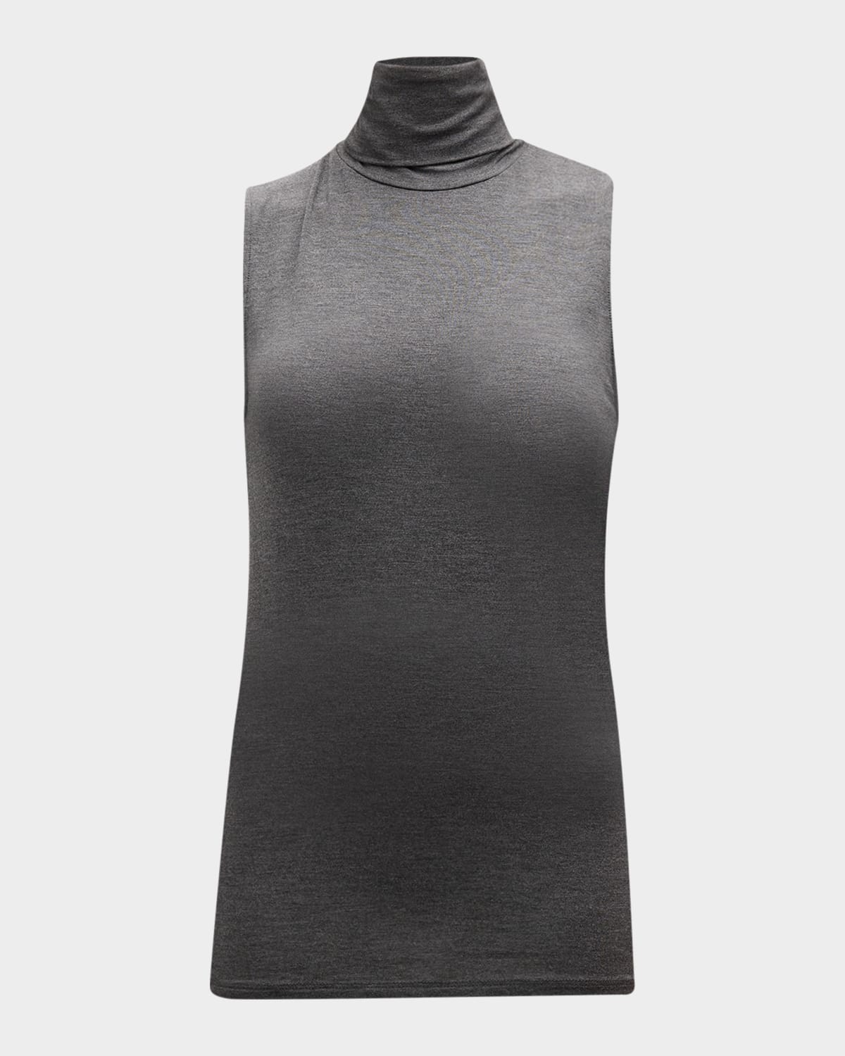 Majestic Filatures Soft Touch Sleeveless Stretch Turtleneck
