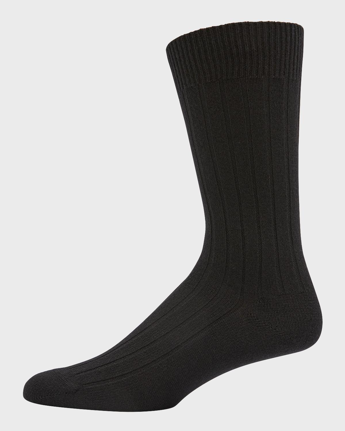Bresciani Men's Cashmere Mid-Calf Socks