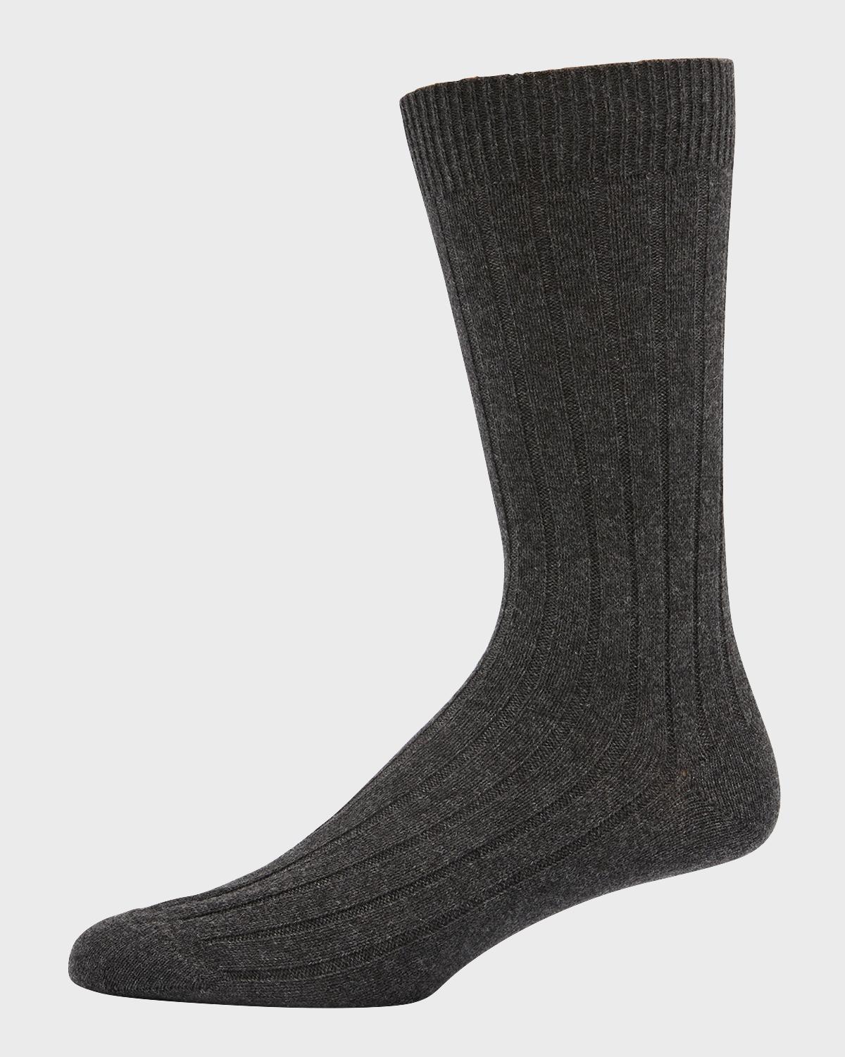 Bresciani Men's Cashmere Mid-Calf Socks