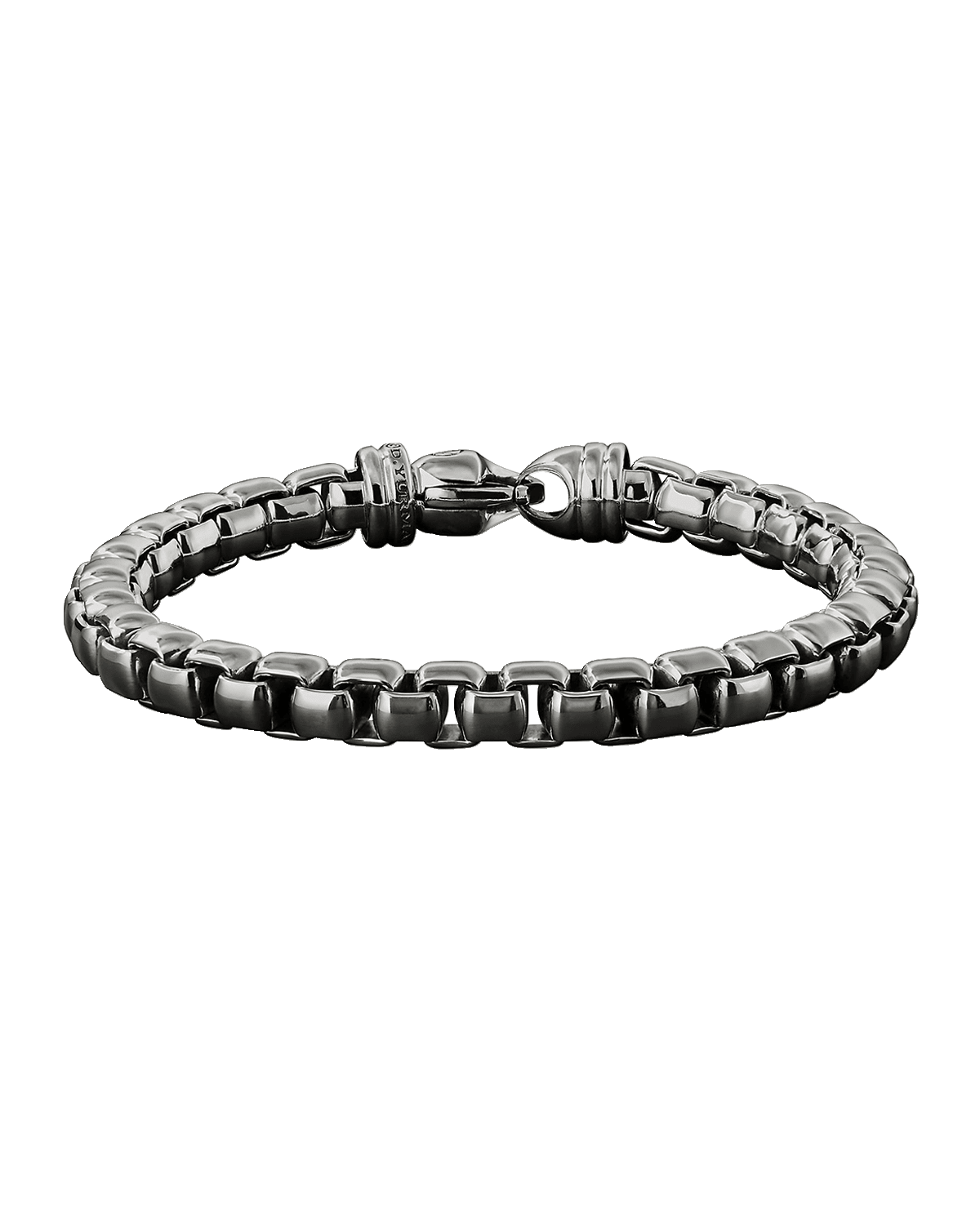 David Yurman Men's Curb Chain Bracelet with Pavé Diamonds in Silver, 11