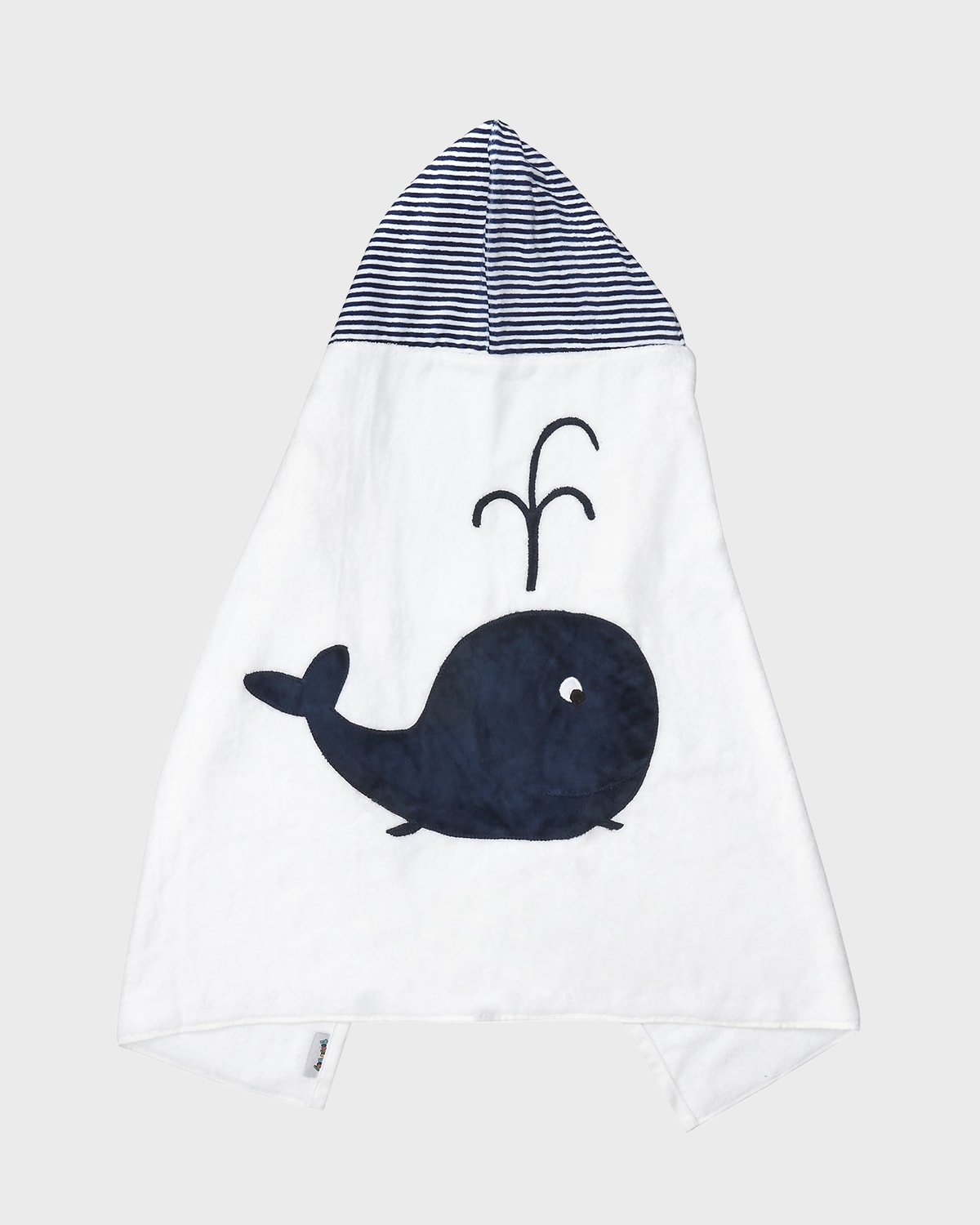 Shop Boogie Baby Hooded Whale Towel, White/blue