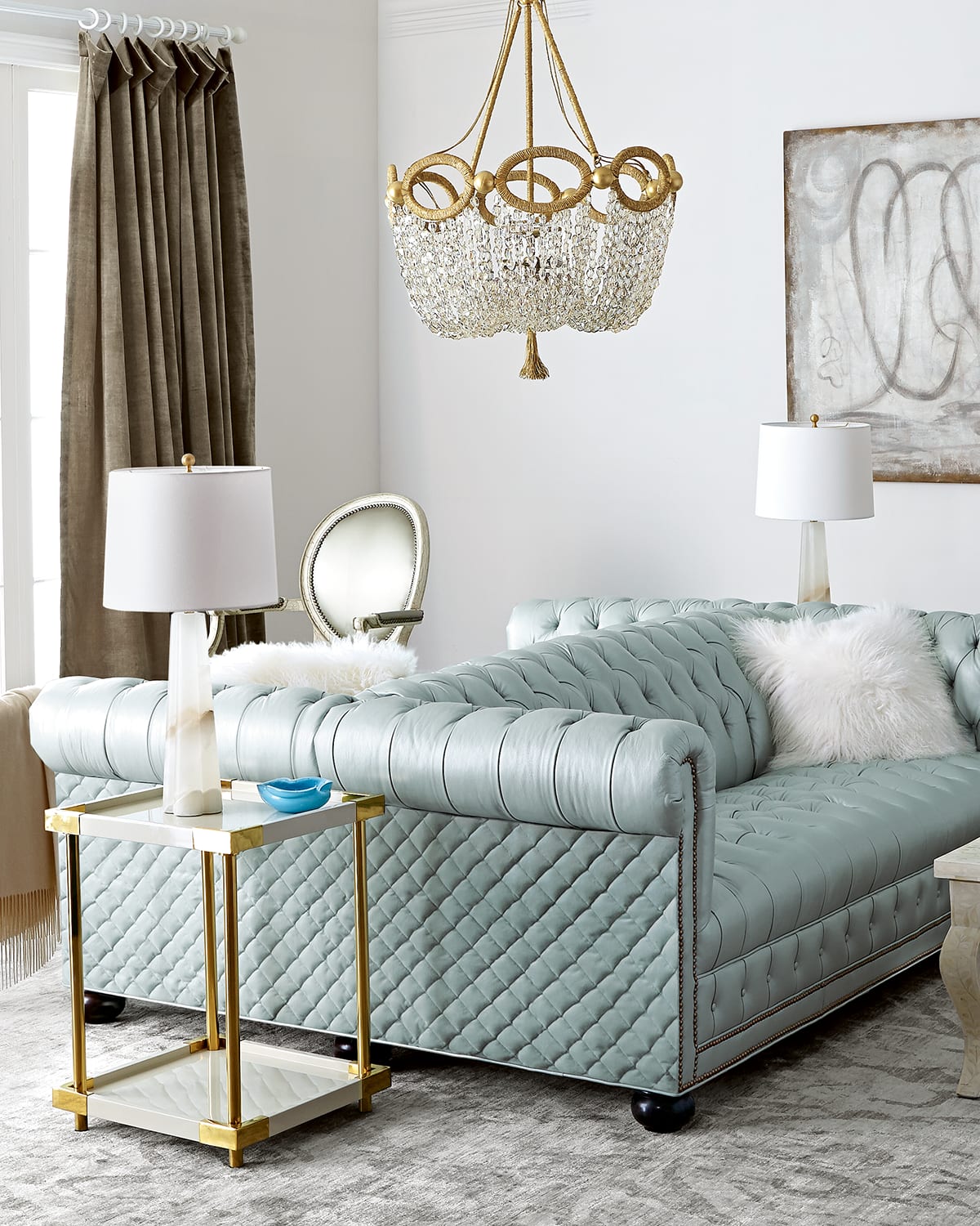 Old Hickory Tannery Twin Lakes Double Chesterfield Sofa 96" | Thumbnail 4 Old Hickory Tannery Twin Lakes Double Chesterfield Sofa 96" | Thumbnail 4