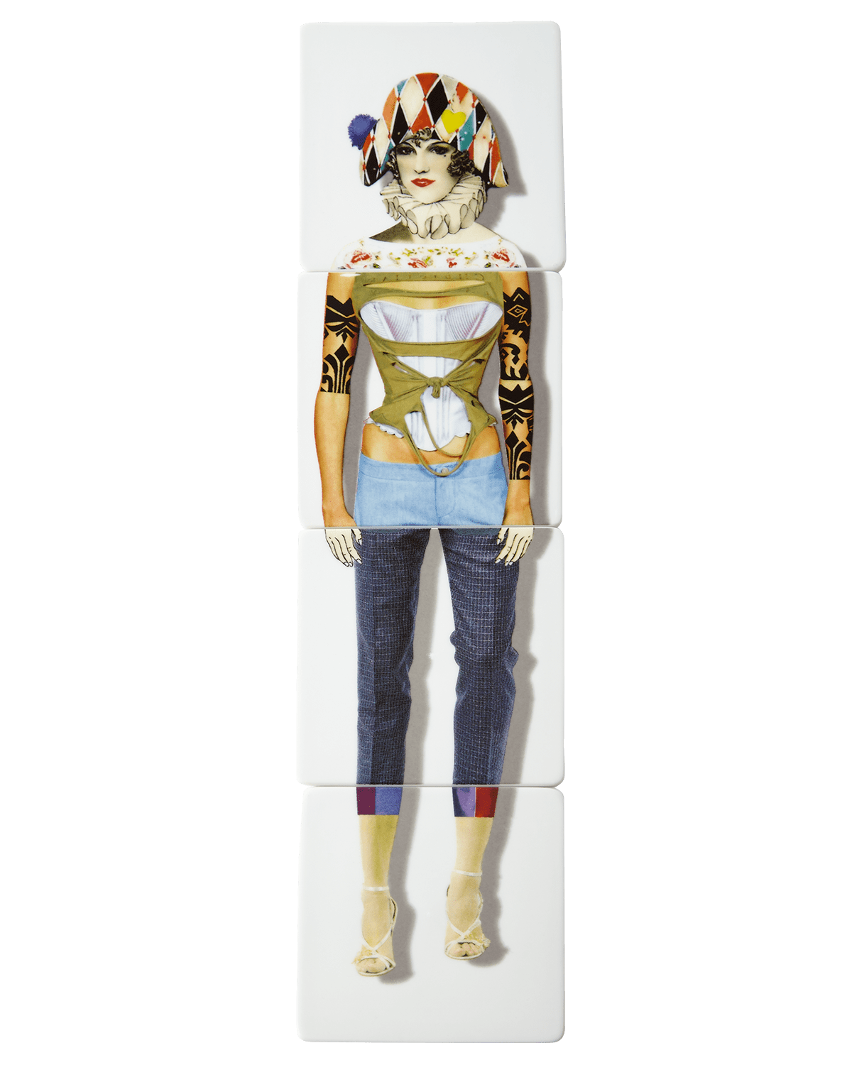 Christian LaCroix X Vista Alegre Miss Harlequin Coasters, 4-Piece Set