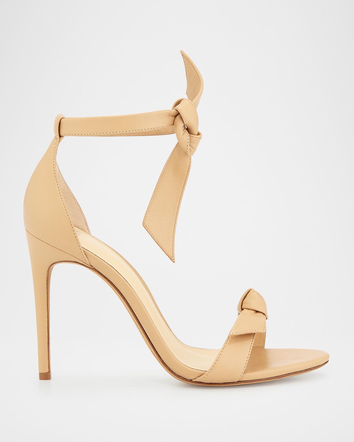 Alexandre Birman Clarita Bow-Tie Leather Sandals
