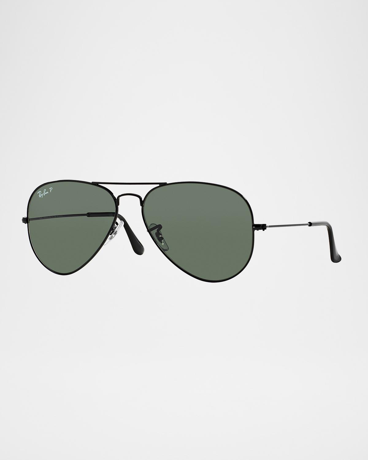 Ray-Ban Metal Polarized Aviator Sunglasses