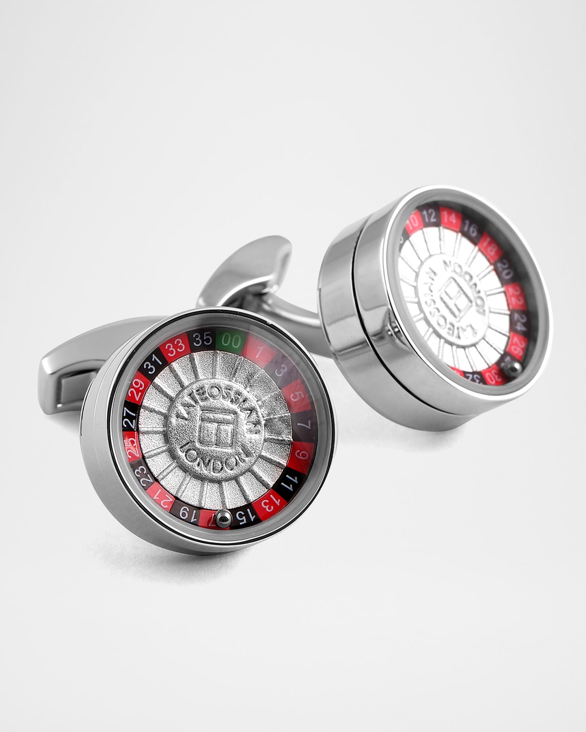 Tateossian Rhodium Roulette Cuff Links