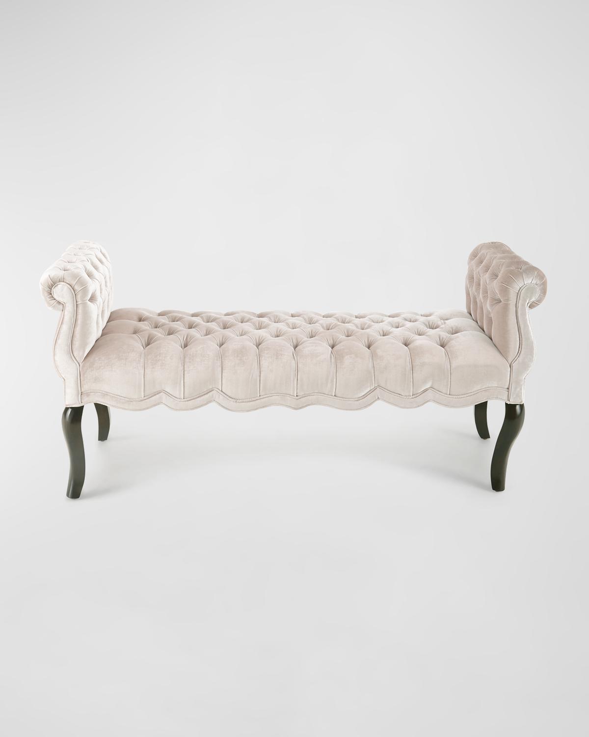 Rebecca Tufted Bench, 61"