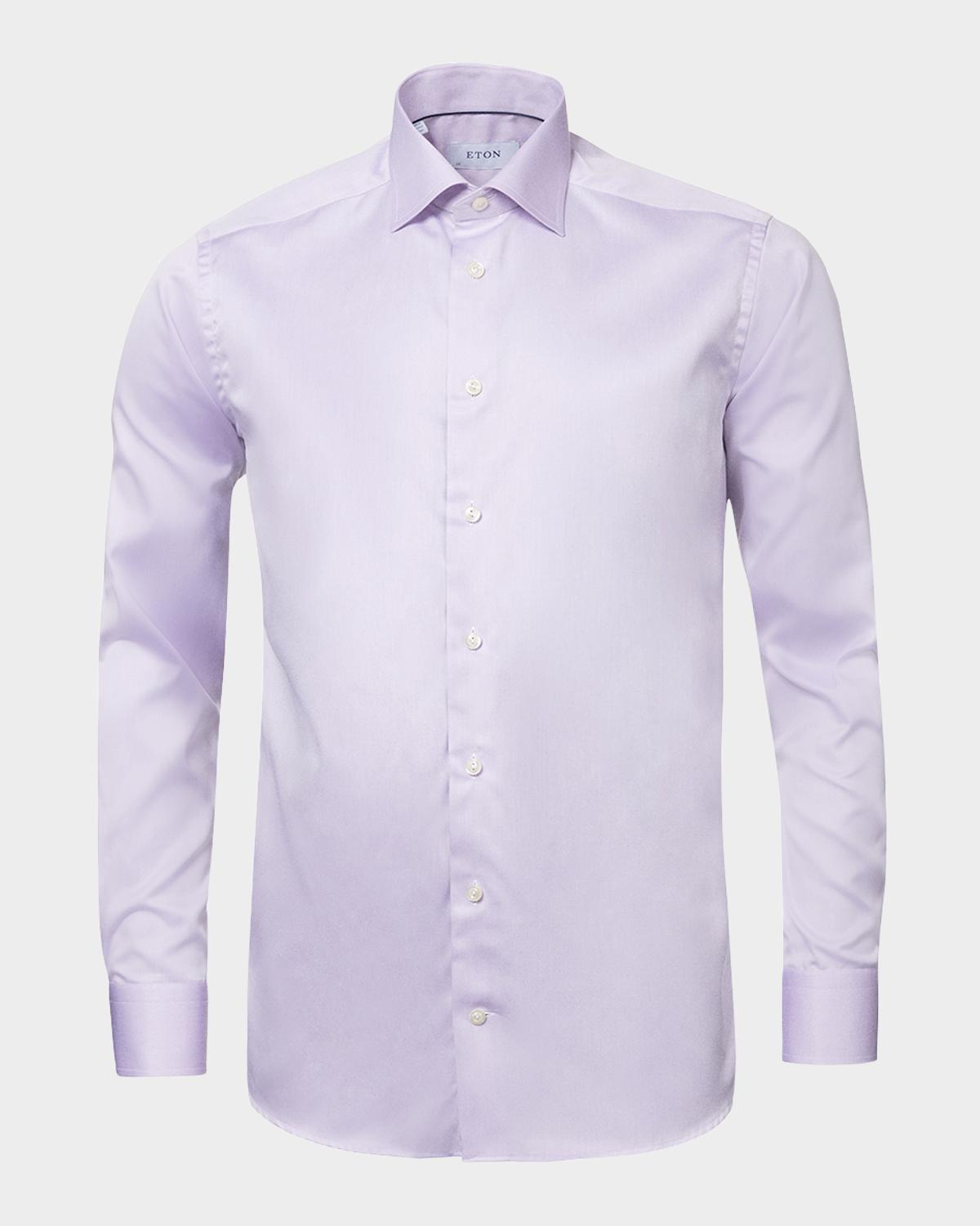Eton Slim-Fit Twill Dress Shirt