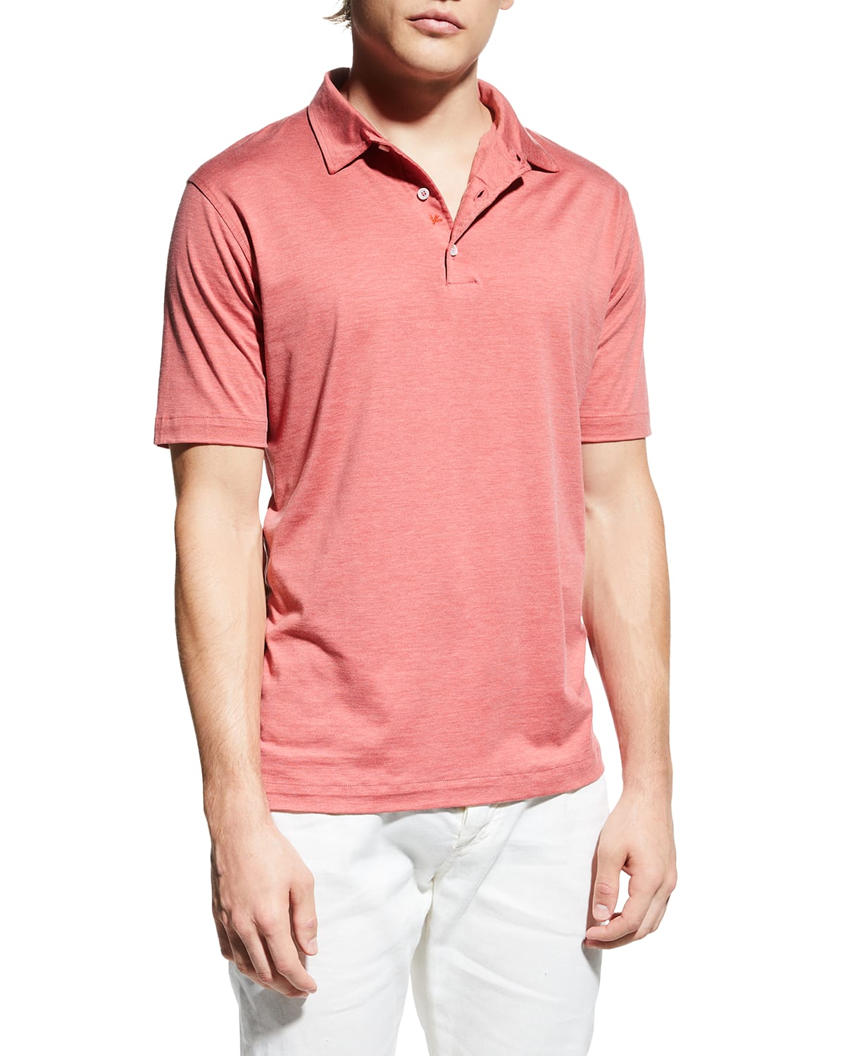 silk polo shirt