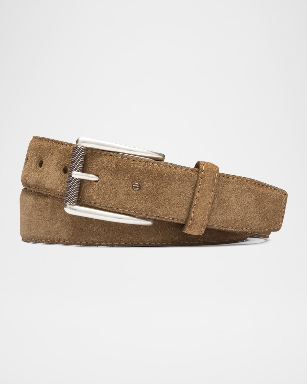 W. Kleinberg Men & Apos;s Suede Belt In Brown