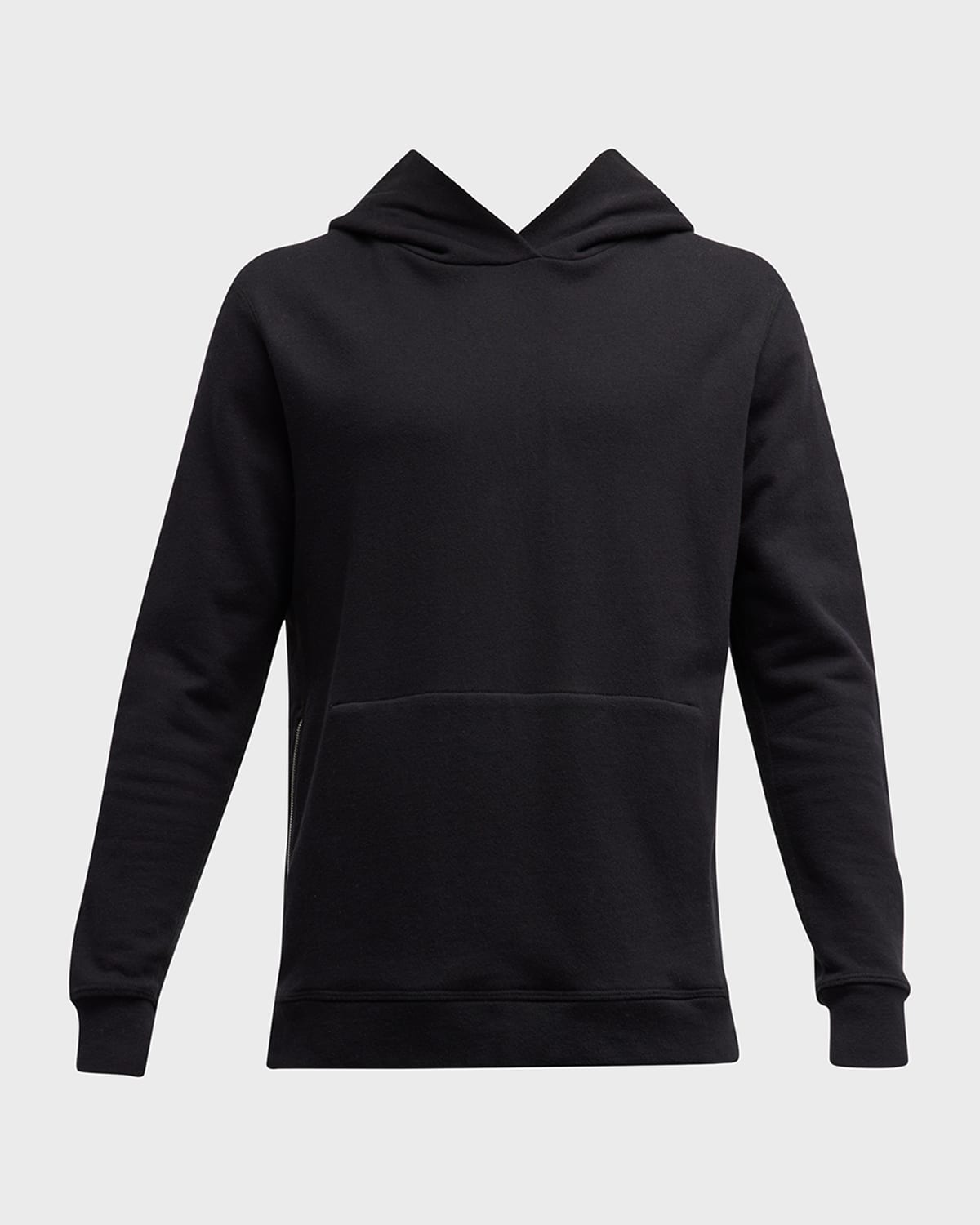 John Elliott Long-Sleeve Cotton Hoodie Sweatshirt, Black
