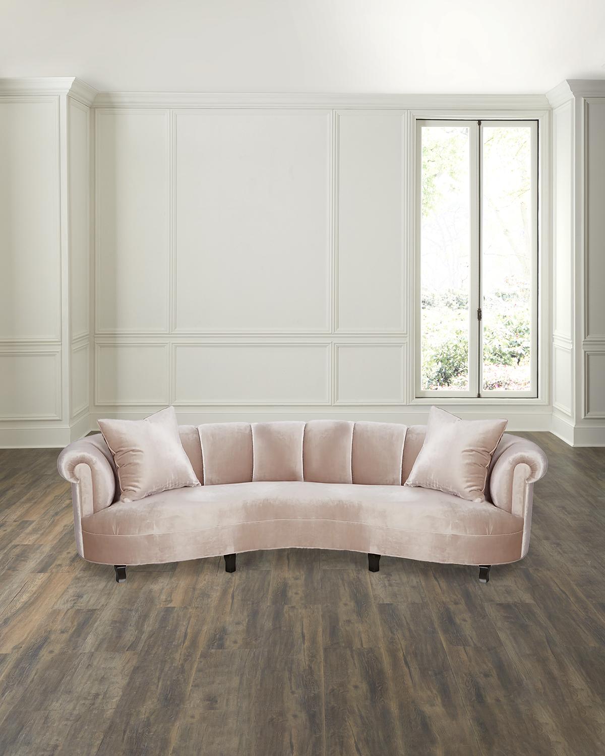 Audrey Channel-Tufted Sofa, 123"