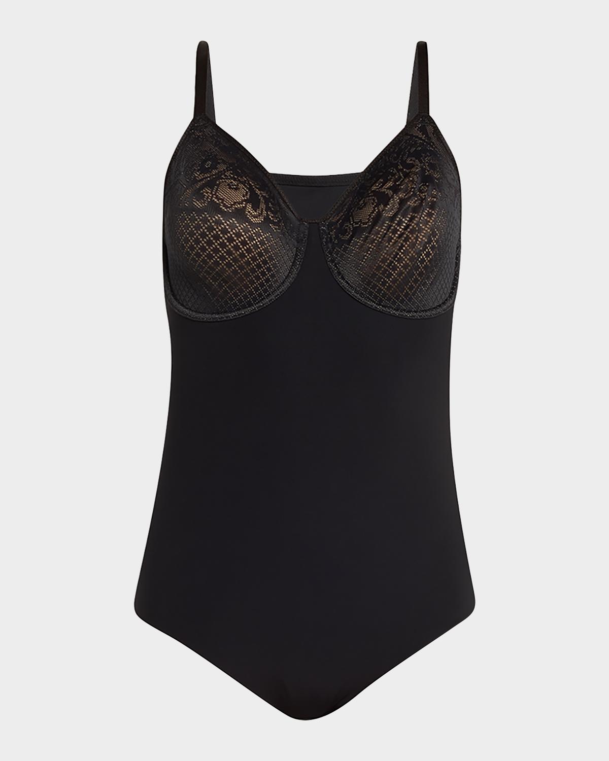 Wacoal Visual Effects Mesh-Top Bodysuit