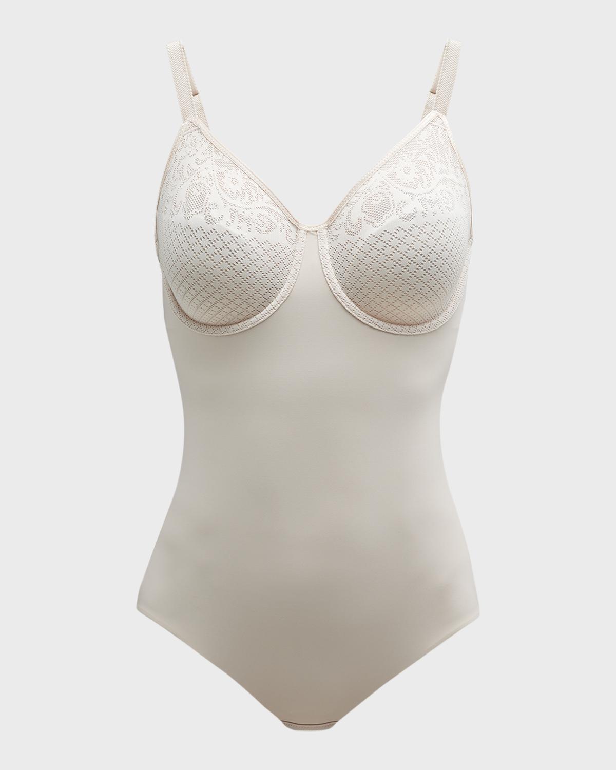 Wacoal Visual Effects Mesh-Top Bodysuit