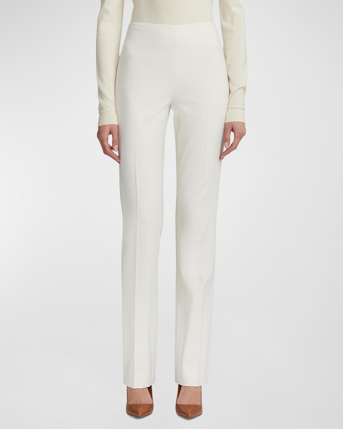Markus Lupfer Wool Pants in Ivory Slacks and Chinos Straight-leg trousers White Womens Clothing Trousers 