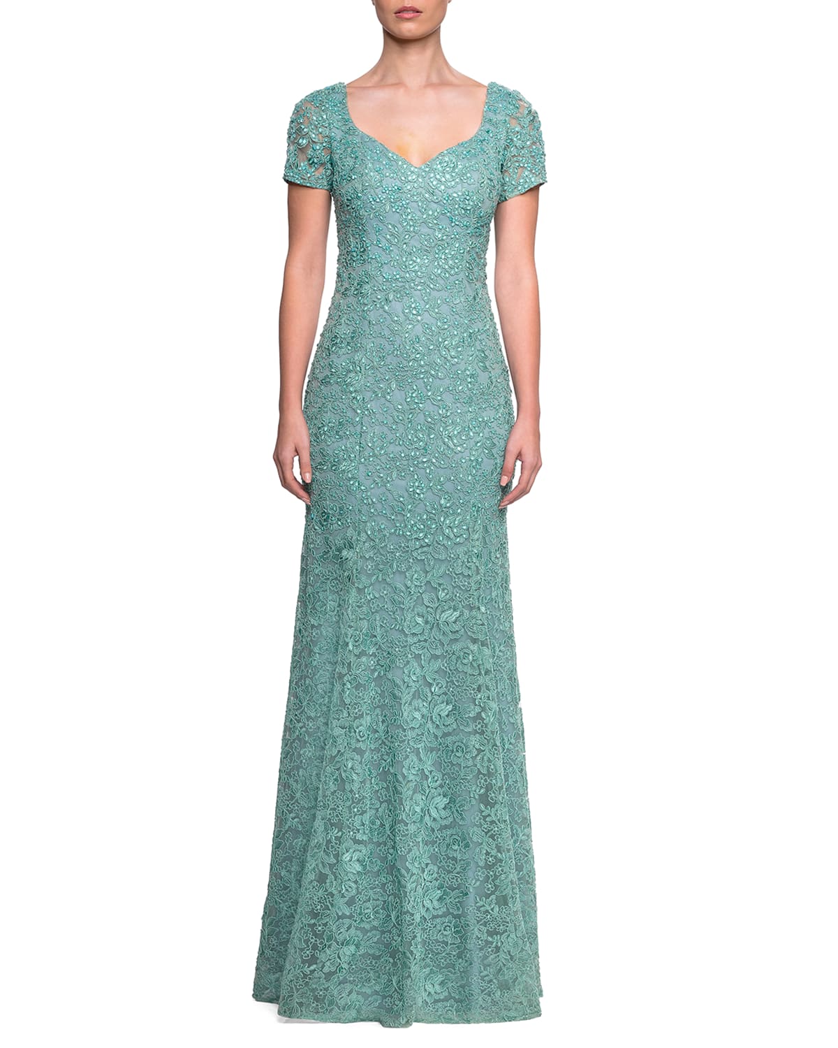 green evening dresses