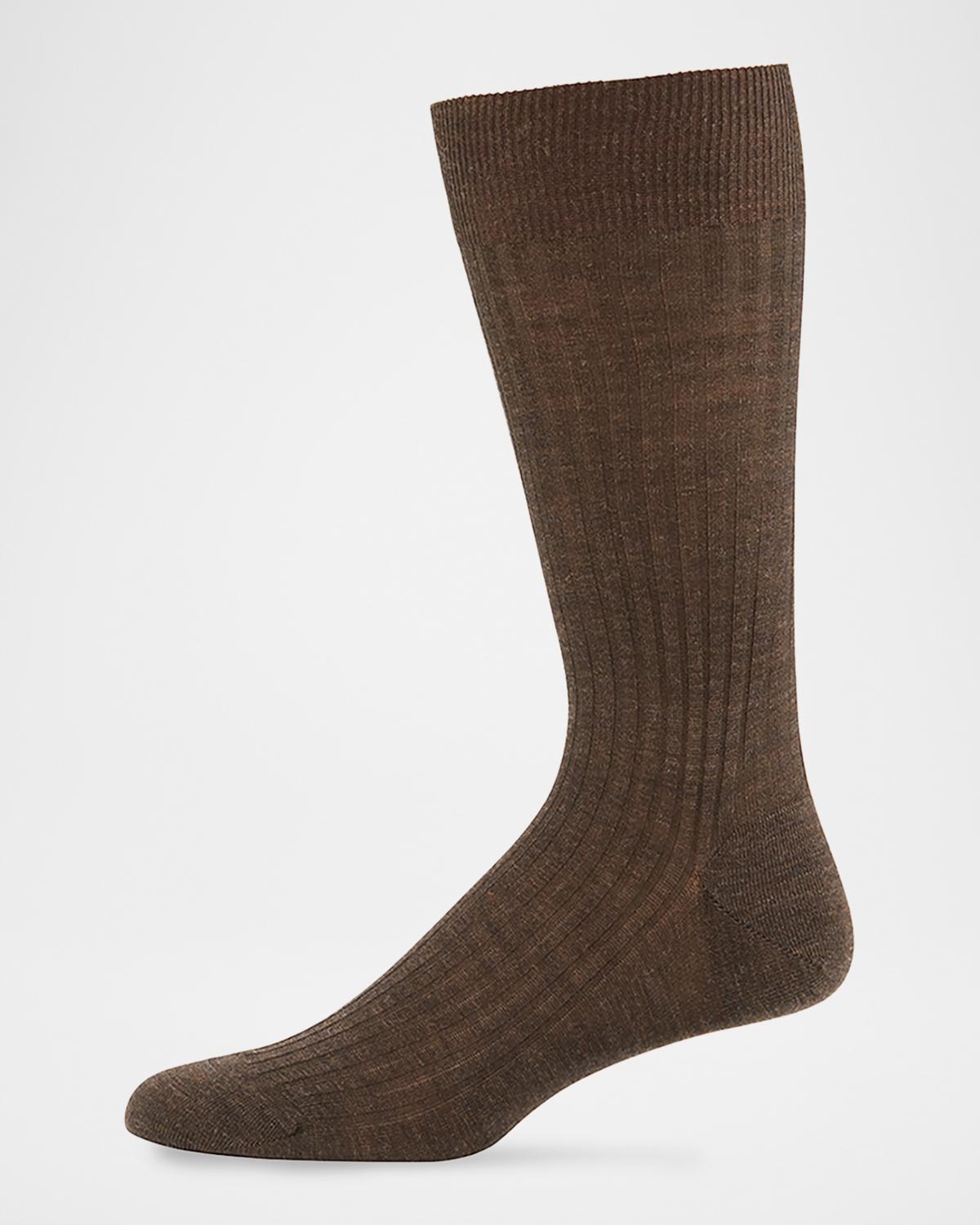 Pantherella Men's Laburnum Ribbed Wool Mid-Calf Socks