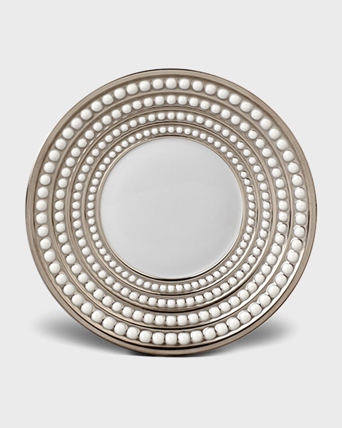 L 'Objet Perlee Platinum Saucer