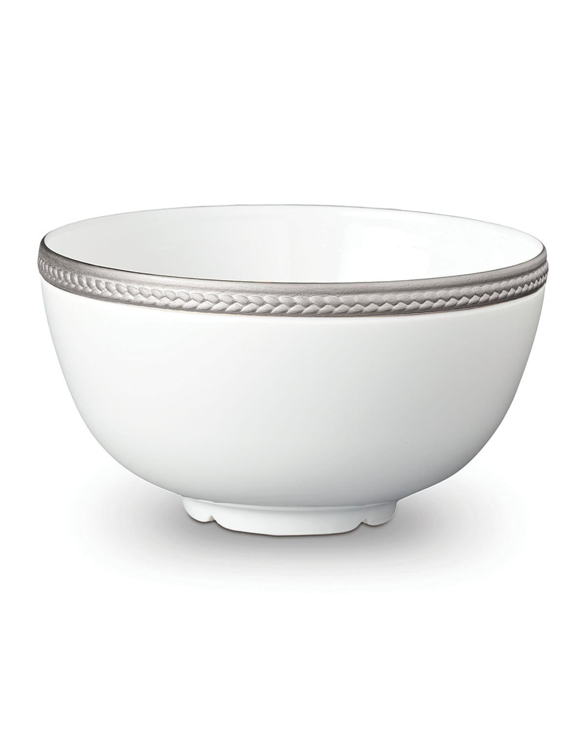 L 'Objet Soie Tressee Platinum Cereal Bowl