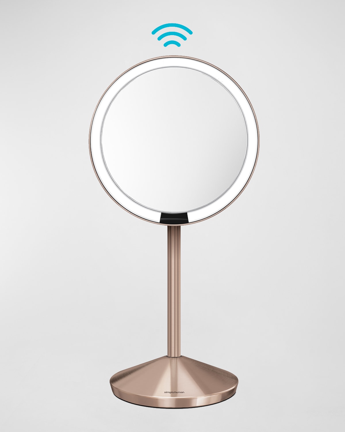 simplehuman 5" Sensor Mirror with Travel Case, Rose Gold