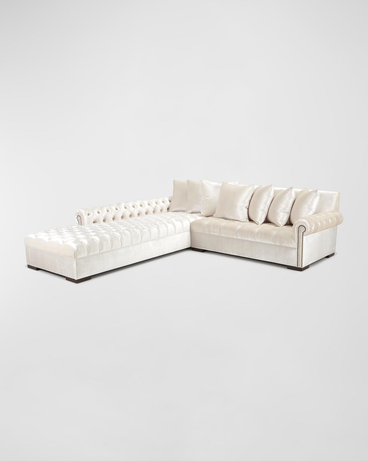 Divine Tufted Left-Chaise Sectional, 116"