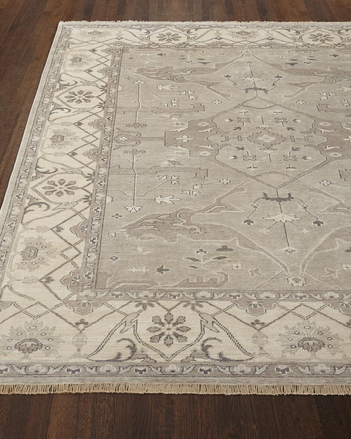 Nourison Home Aldora ALD01 Silver 7'9" x 9'9" Area Rug - Silver