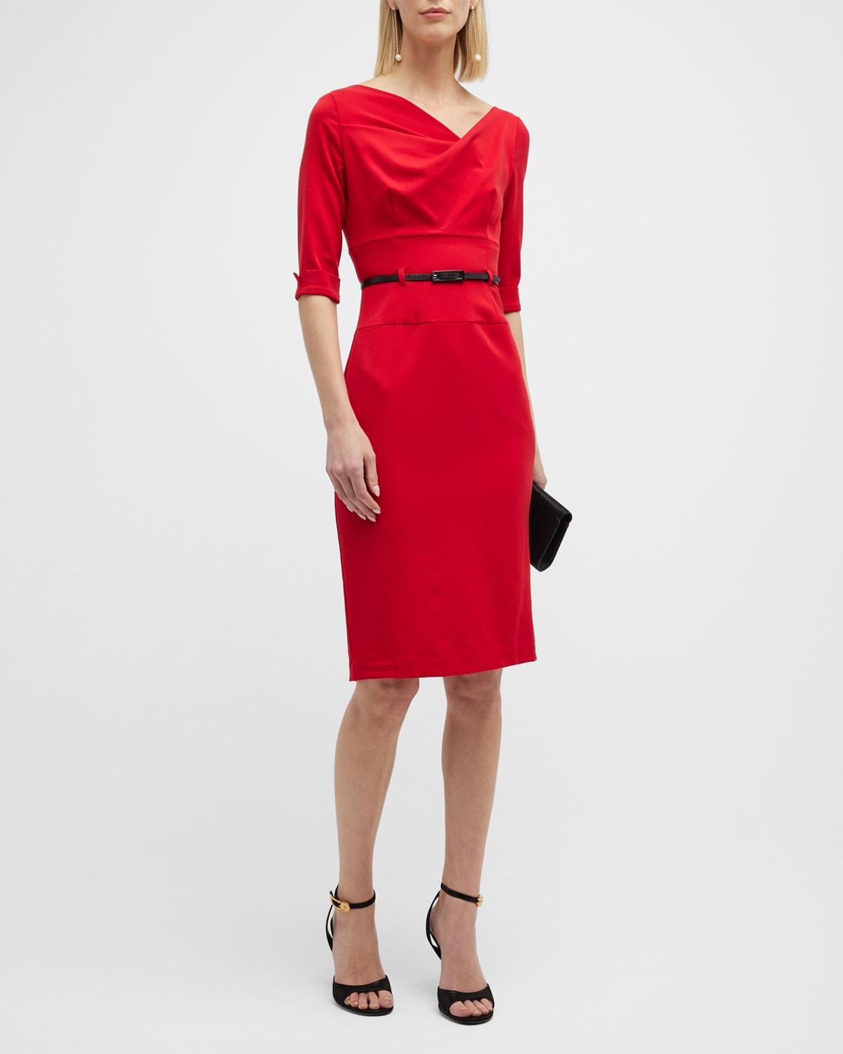 Fashion Dresses Wraparounds Michael Kors Wraparound red allover print elegant 