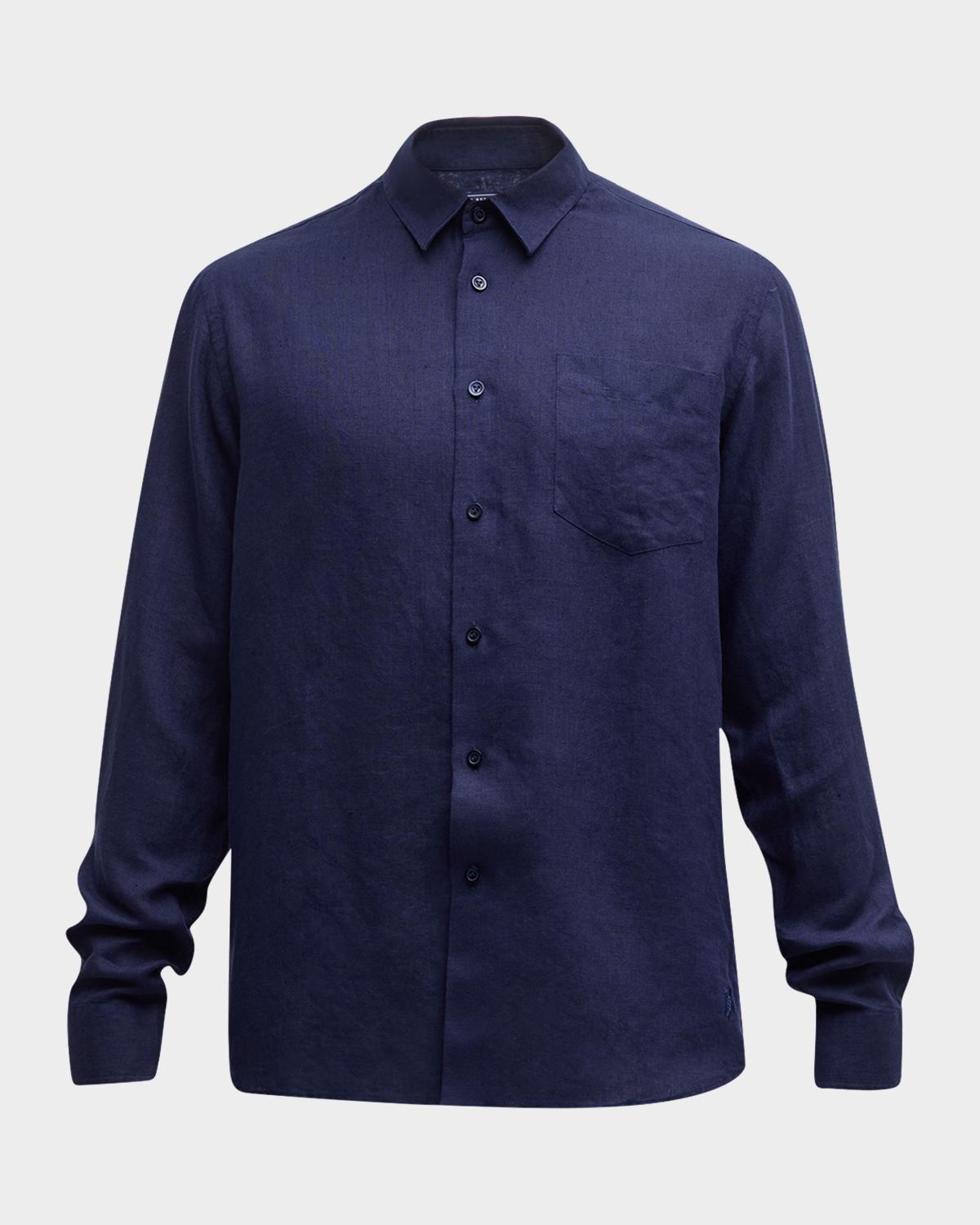 Vilebrequin Caroubis Linen Pocket Sport Shirt