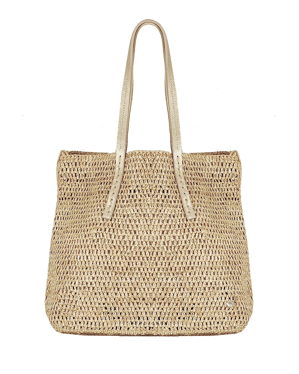 Tybee Beach Tote Bag In Almond/silver