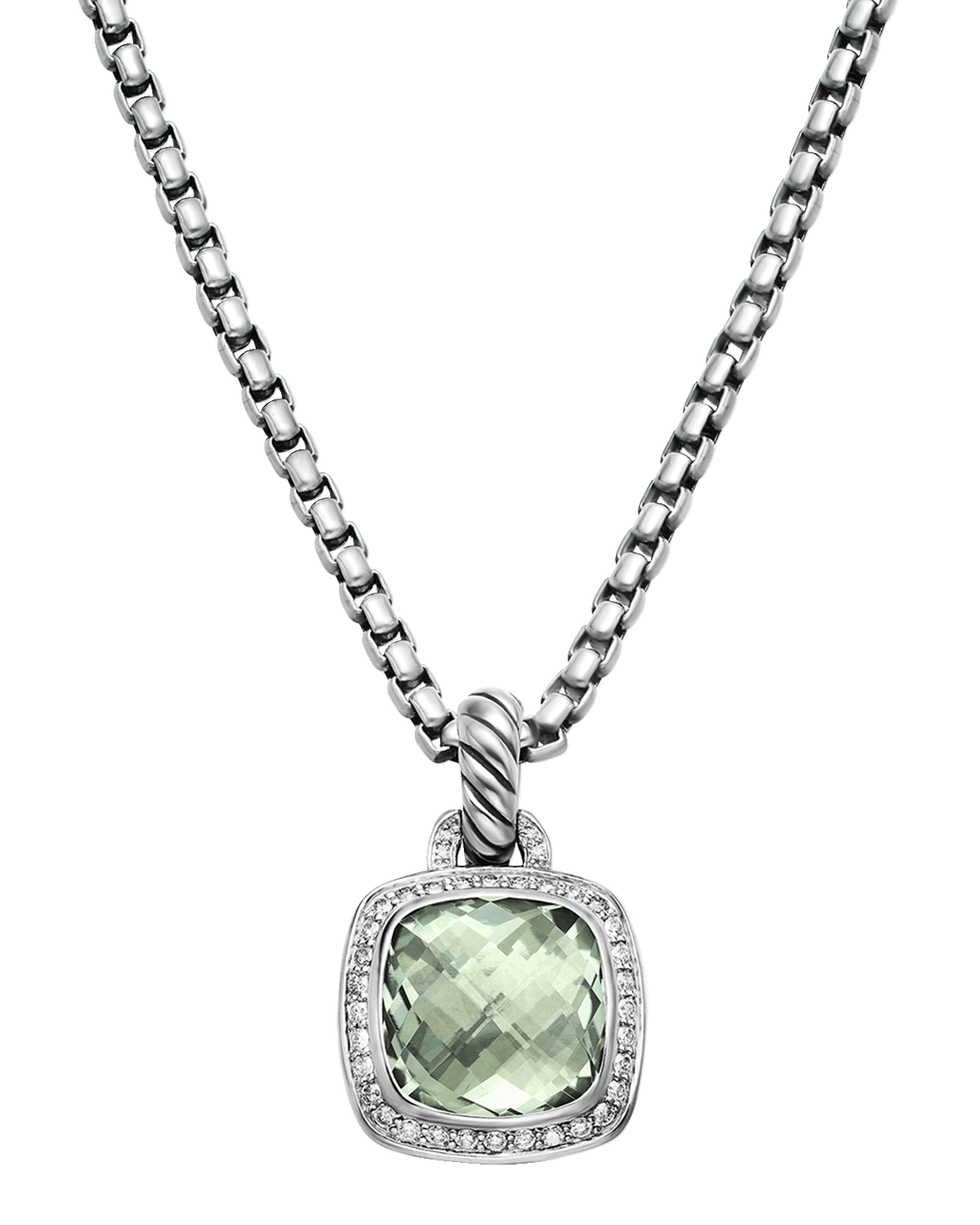 David Yurman Albion Pendant with Diamonds in Silver, 15.3mm