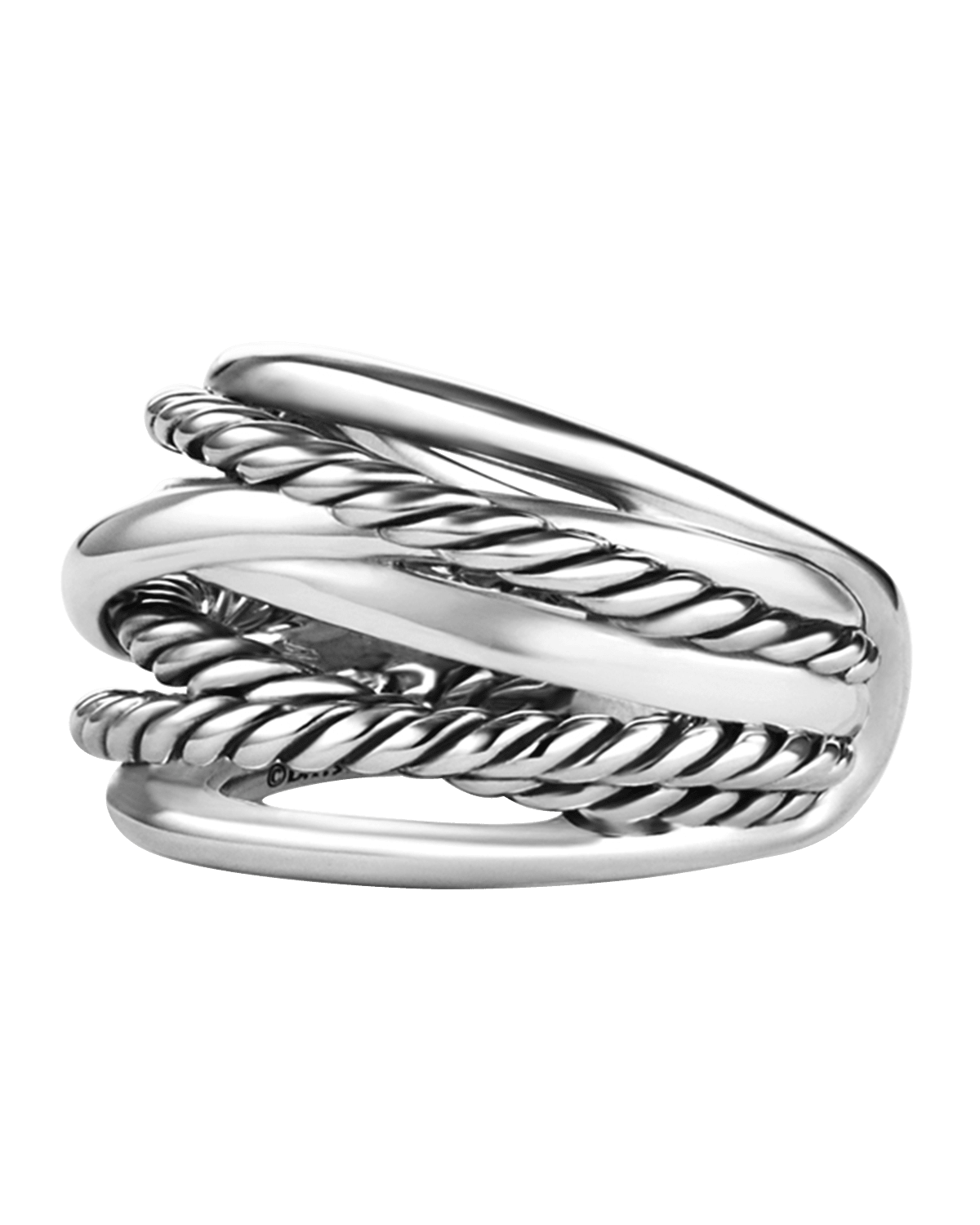 David Yurman Pure Form Wide Ring with 18K Gold | Neiman Marcus