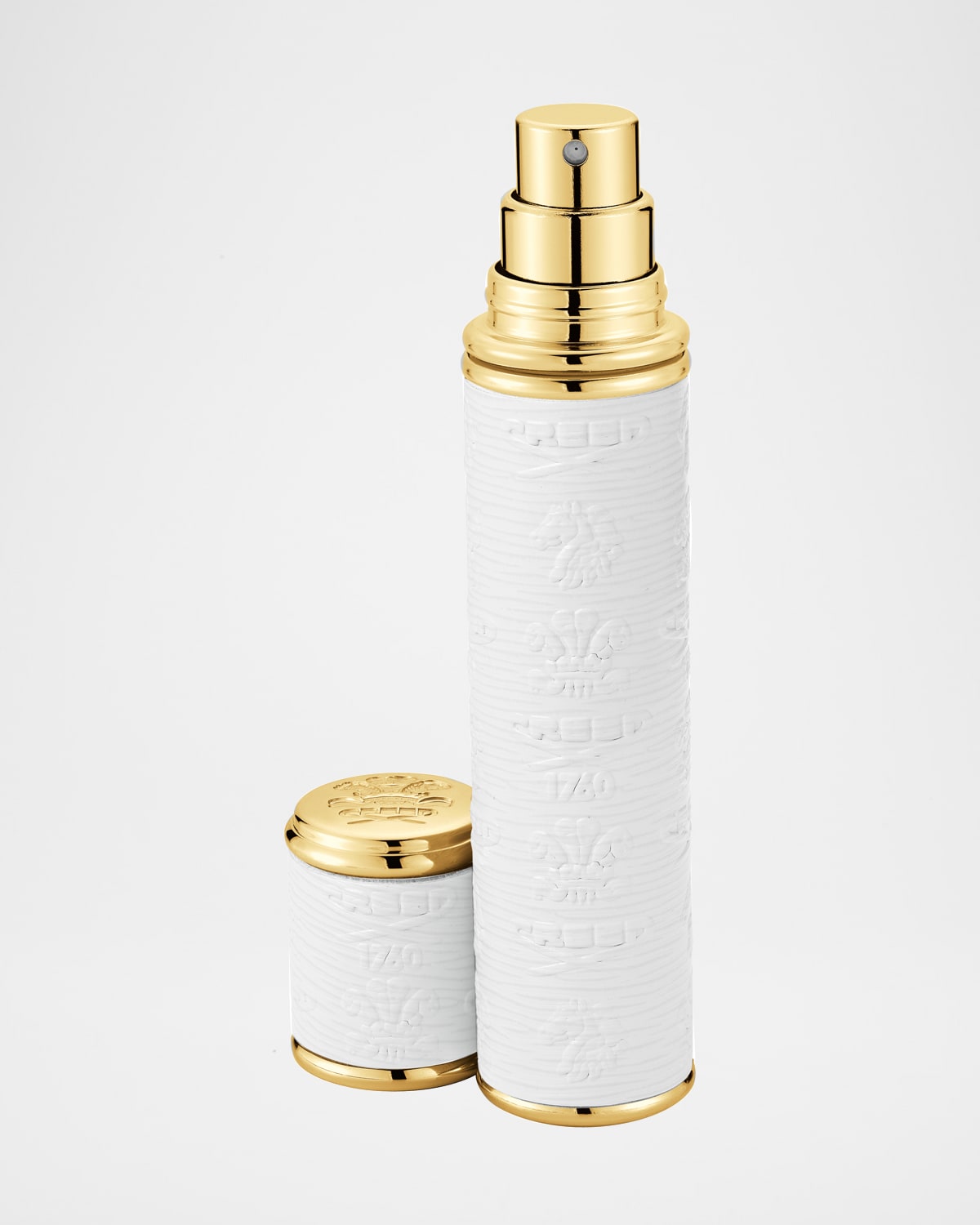 CREED Pocket Atomizer, White with Gold Trim